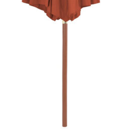 Walplus Garden Parasol With Wooden Pole 300 Cm Terracotta - thumbnail 4