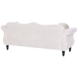 Beliani Living Room Set 5 Seater Skien Velvet Light Beige - thumbnail 6