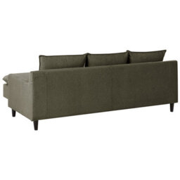 Beliani Corner Sofa 3 Seater Elvenes Velvet Dark Green Left Hand - thumbnail 5