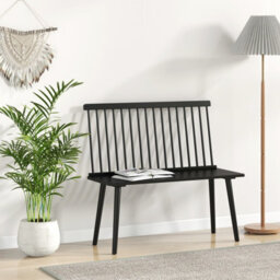 Gainoom Entryway Bench For 2 Windsor Bench Rubber Wood Dining Bench Indoor Bench - thumbnail 9