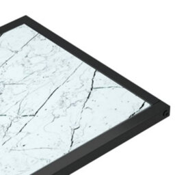 Vidaxl Computer Side Table White Marble 50X35X65 Cm Tempered Glass Computer Side Tables - thumbnail 5