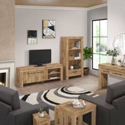 Oak Nest Of Tables New 3 Tables Birlea Compton Nested Set Side Tables - thumbnail 2