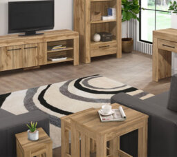 Oak Nest Of Tables New 3 Tables Birlea Compton Nested Set Side Tables - thumbnail 9
