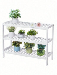 LEDREM Natural Bamboo 3-Tier Shoe Rack, Shelf For Shoes Plants Books, For Living Room Hallway Bedroom Bathroom, 26 X 70 X 55 Cm - thumbnail 5