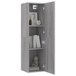 Berkfield Wall-Mounted Tv Cabinet Grey Sonoma 30.5X30X110 Cm - thumbnail 7