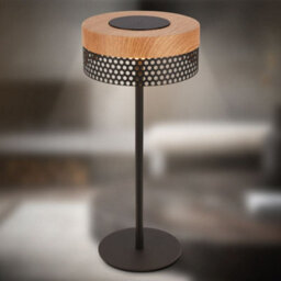 Briloner Black Wood Led Table Lamp Rechargeable Battery Bar Bedside Light 35Cm Dimmer - thumbnail 8