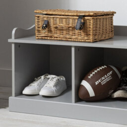 Nöa & Nani Noa & Nani Storage Bench With 3 Cubes In Silk Grey Stockholm - thumbnail 5