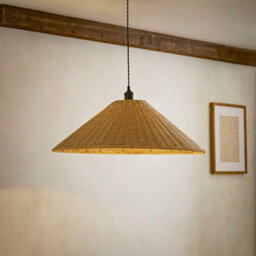 Valuelights Thelma Extra Large Wicker Conical Shade Ceiling Pendant Light Shade - thumbnail 1