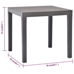 Berkfield Garden Table With 2 Benches Plastic Brown - thumbnail 8
