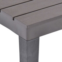 Berkfield Garden Table With 2 Benches Plastic Brown - thumbnail 5