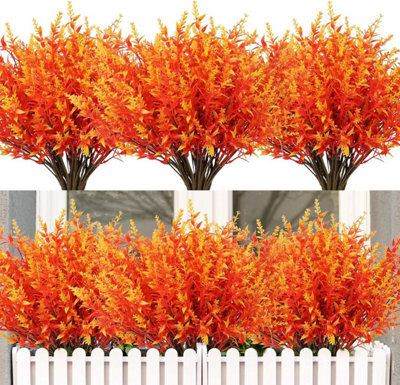 16 Pack Uv - Resistant Artificial Autumn Flowers For Garden, Window, Patio, Thanksgiving, Halloween, And Indoor Decoration - image 1