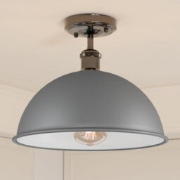2 Pack Industrial-Semi Flush Mount Ceiling Light Metal 30Cm Dome Lampshade E27 Indoor Ceiling Lamp Fixture For Bedroom - thumbnail 6