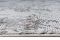 Stratus Interiors Pearl Silver Large Living Room Rug 200 X 290 Cm - White / Silver / Light Grey - Medium - thumbnail 4