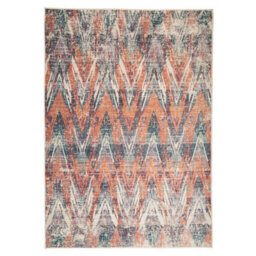 Loomed Beige Multi-Colour Abstract Soft Chenille Washable Living Room Area Rug 120Cm X 170Cm - thumbnail 2