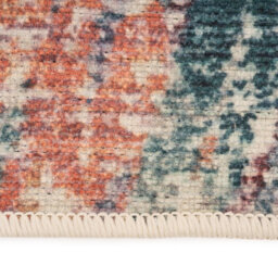 Loomed Beige Multi-Colour Abstract Soft Chenille Washable Living Room Area Rug 120Cm X 170Cm - thumbnail 8