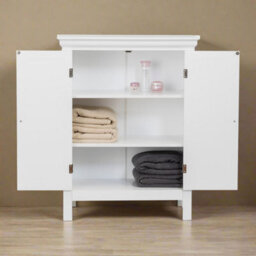 Teamson Home Stratford Elg-676 White Bathroom Standing Cabinet With 2 Shelves - thumbnail 9