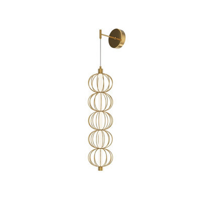 Luminosa Lighting Luminosa Golden Cage Modern Integrated Led Wall Lamp Gold 3000K 1100Lm - image 1