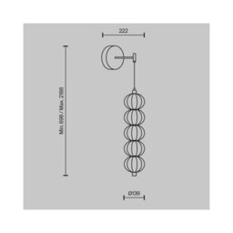 Luminosa Lighting Luminosa Golden Cage Modern Integrated Led Wall Lamp Gold 3000K 1100Lm - thumbnail 2