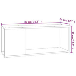 Berkfield Classic Tv Cabinet White 80X24X32 Cm Engineered Wood - thumbnail 7