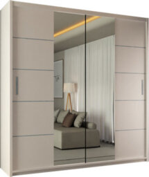 Sliding Wardrobes 4 u LTD Sliding Wardrobes 4U Baron Sliding Mirror Door Wardrobe In Sizes & 3 Colors - White 203Cm - thumbnail 2