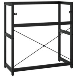 Berkfield Bathroom Washbasin Frame Black 79X38X83 Cm Iron - thumbnail 5