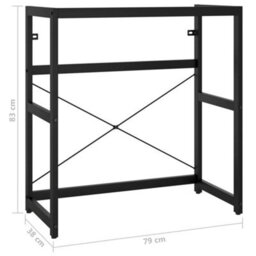 Berkfield Bathroom Washbasin Frame Black 79X38X83 Cm Iron - thumbnail 7