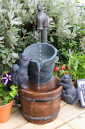 Primrose Buckets And Tap Solar Powered Outdoor Garden Water Feature Fountain 72Cm - thumbnail 2