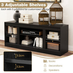 "Gainoom Black Farmhouse Tv Stand For 70"" Tvs 150 Cm Long Media Console Cabinet" - thumbnail 4