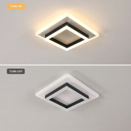 Pheashine Modern Square 30W 3000K Led Ceiling Light, 30X30X7Cm, Black + White, 3300Lm, Bedroom, Living Room, Dining Etc - thumbnail 3