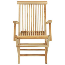 Berkfield 5 Piece Outdoor Dining Set Solid Teak Wood - thumbnail 8