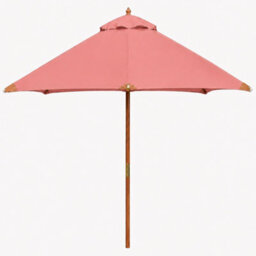 Garden Market Place The Garden Marketplace Hardwood Garden Parasol 3.5M With Pulley Lift, Polyester Canopy, Wind Vent And Reinforced Frame Terracotta - thumbnail 1