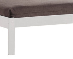 Save On Goods UK 4Ft6 Double White Wood Wooden Bed Frame.low Foot End, Shaker Style, Horizontal Top Rail. - thumbnail 2