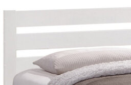 Save On Goods UK 4Ft6 Double White Wood Wooden Bed Frame.low Foot End, Shaker Style, Horizontal Top Rail. - thumbnail 3