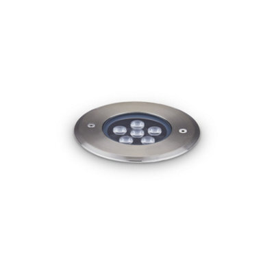 Ideal Lux Led Outdoor Recessed Floor & Decking Light Steel Ip67, 3000K - image 1