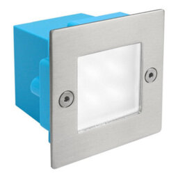 Long Life Lamps Company Mini Led Brick Light Outdoor Step Wall Light 70mm Square Ip54 Cool White Zlc052Cw