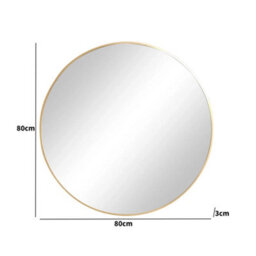 Melody Maison Large Round Antique Gold Wall Mirror - 80Cm X 80Cm - thumbnail 9