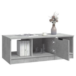 Berkfield Stylish Coffee Table Concrete Grey 102X50X36 Cm Engineered Wood - thumbnail 6
