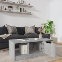 Berkfield Stylish Coffee Table Concrete Grey 102X50X36 Cm Engineered Wood - thumbnail 7