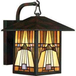 Stylish Outdoor Ip44 Wall Light In Valiant Bronze With Led E27 Bulb