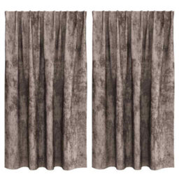 Berkfield Curtain With Curtains 2 Pcs Cappuccino 140 X 140 Cm Velvet - thumbnail 2