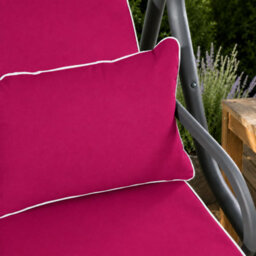 Alfresia Roma 3-Seater Swing Seat Charcoal Frame With Luxury Wine Red Cushions - thumbnail 4