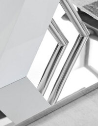 Furniturebox Uk Sorrento White High Gloss And Chrome Dining Table And 6 Black Willow Dining Chairs - thumbnail 5