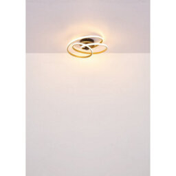 Luminosa Lighting Luminosa Glyxar Silver Integrated Led Semi Flush Ceiling Light Matt Black Led 3000K - thumbnail 5