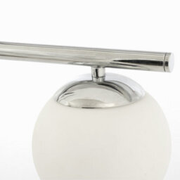 Pacific Lifestyle Asterope 3 White Orb And Shiny Chrome Metal Pendant - thumbnail 4