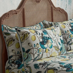 Ew By Edinburgh Weavers Morton Floral Cotton Sateen Piped Pillowcase Pair - thumbnail 1