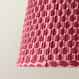 Valuelights Malina Double Pink Small Pleated Tapered Easy Fit Lamp Shade (D) 25Cm And Bulb - thumbnail 4