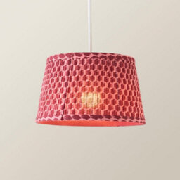 Valuelights Malina Double Pink Small Pleated Tapered Easy Fit Lamp Shade (D) 25Cm And Bulb - thumbnail 3