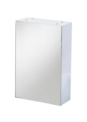 Showerdrape Serrano Gloss White Wall Bathroom Mirror Cabinet - image 1