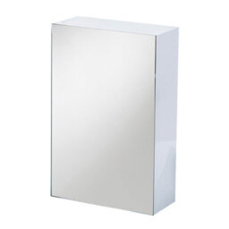 Showerdrape Serrano Gloss White Wall Bathroom Mirror Cabinet - thumbnail 3
