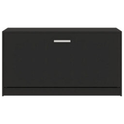 Vidaxl Shoe Bench Black 80X24X45 Cm Engineered Wood - thumbnail 5